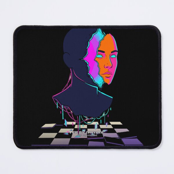 Item preview, Reveal - Split Mask Neon Surreal Portrait Art designed and sold by AvalonMoss.