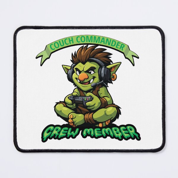 Item preview, Gamer Gremlin Illustration "Couch Commander, Crew Member" designed and sold by Art-Horizon.