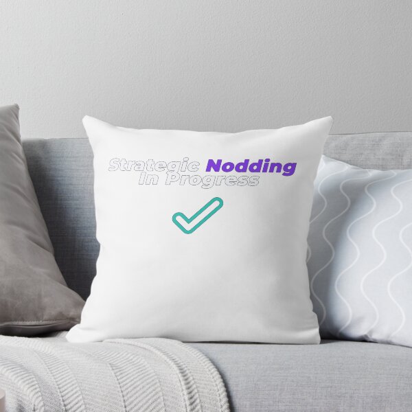 Item preview, Strategic Nodding In Progress | Funny Meeting Humour Design designed and sold by NeuroShirts.