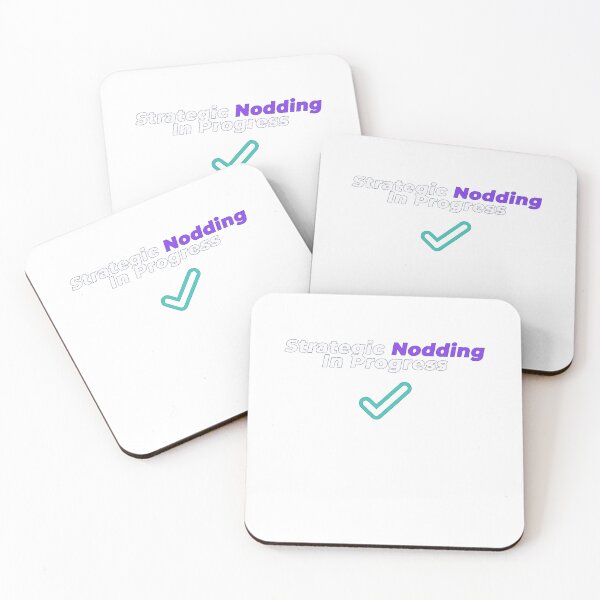 Item preview, Strategic Nodding In Progress | Funny Meeting Humour Design designed and sold by NeuroShirts.