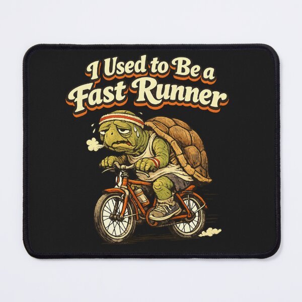 Item preview, I Used to Be a Fast Runner Funny Tortoise Cyclist designed and sold by madebysiwa.