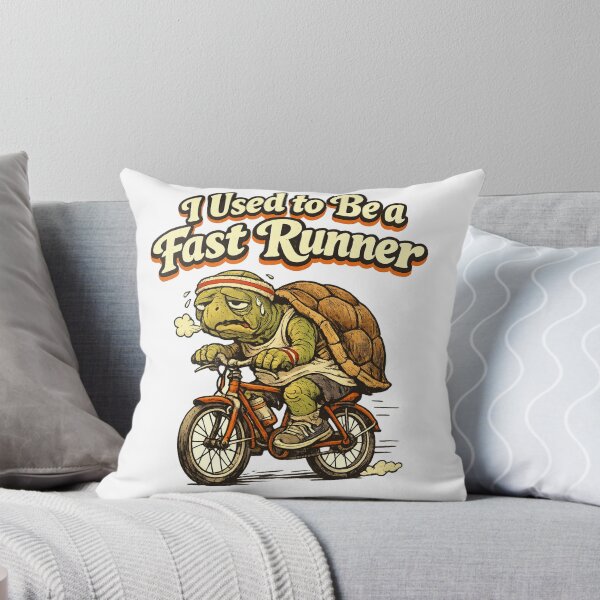 Item preview, I Used to Be a Fast Runner Funny Tortoise Cyclist designed and sold by madebysiwa.