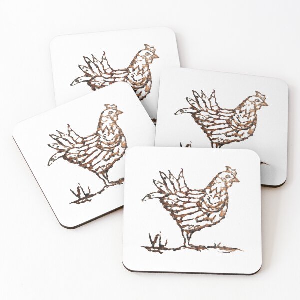 Item preview, Chicken image burnt into oak  painted white designed and sold by Finds designs .