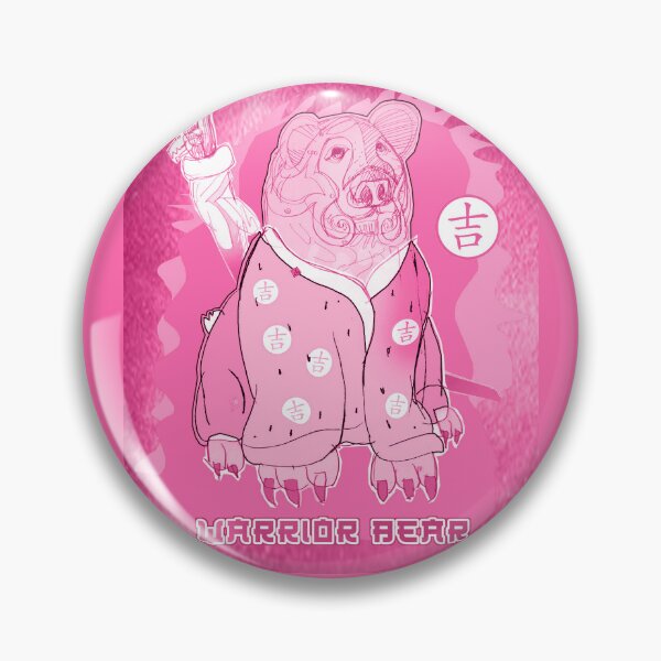 Item preview, Warrior Bear in Kimono, With Katana and Good Luck Symbol (Drawing by ACCI) designed and sold by VanyssaGraphics.