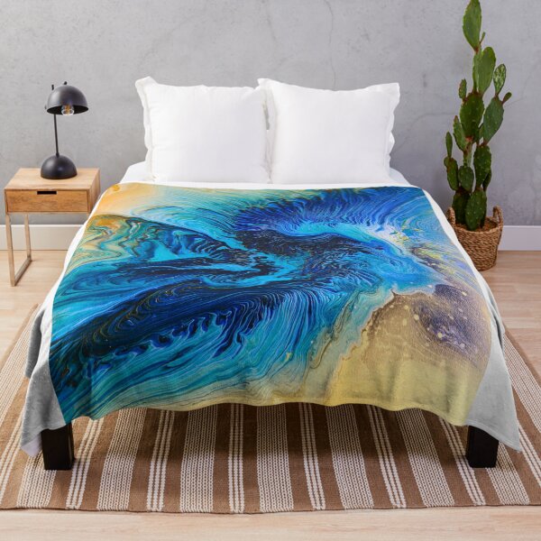 Item preview, Spiral Waves of Blue and Gold designed and sold by SilamorArt.