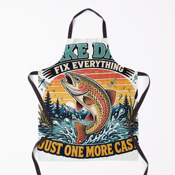 Item preview, Lake Days Fix Everything Just One More Cast Funny Fishing T-Shirt | Vintage Rainbow Trout Angler Gift designed and sold by Rx Graphic Studio.