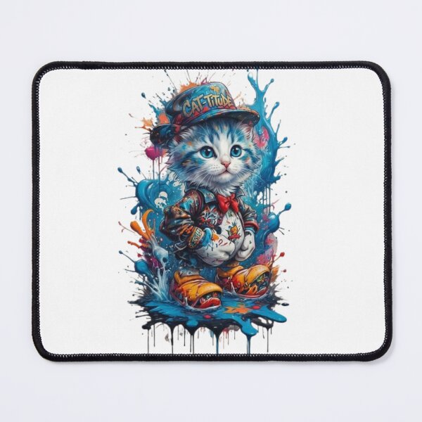 Item preview, CATTITUDE Cool Cat | Urban Graffiti Splash Art Kitten designed and sold by PixelStyle Studio.
