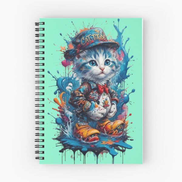 Item preview, CATTITUDE Cool Cat | Urban Graffiti Splash Art Kitten designed and sold by PixelStyle Studio.