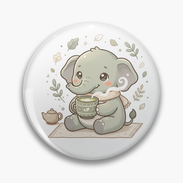 Item preview, A Cute Elephant - Matcha Latte Pastel Sage Green designed and sold by DigitfanStudio.