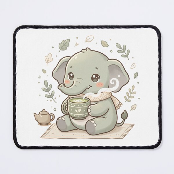 Item preview, A Cute Elephant - Matcha Latte Pastel Sage Green designed and sold by DigitfanStudio.