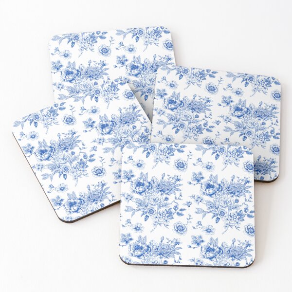 Item preview, Blue and white pattern floral designed and sold by Anisha  Vaz.