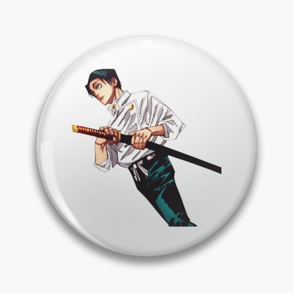 Item preview, White Jacket Jujutsu High Student Unsheathing Sword designed and sold by DeepBlueMeadow.