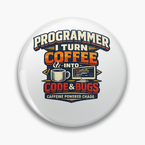 Item preview, Programmer I Turn Coffee Into Code & Bugs Funny Coding Vintage T-Shirt designed and sold by D.Shop.