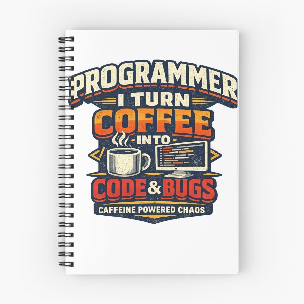 Item preview, Programmer I Turn Coffee Into Code & Bugs Funny Coding Vintage T-Shirt designed and sold by D.Shop.