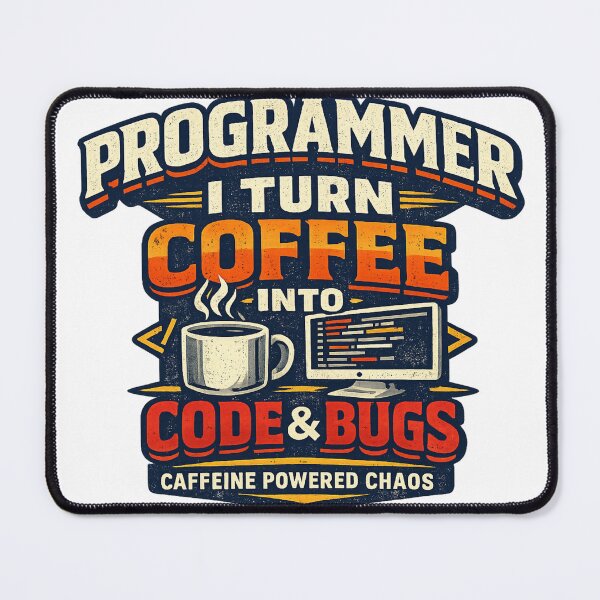Item preview, Programmer I Turn Coffee Into Code & Bugs Funny Coding Vintage T-Shirt designed and sold by D.Shop.
