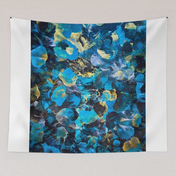 Item preview, Fallen Flower Petals in Blue and Gold designed and sold by SilamorArt.