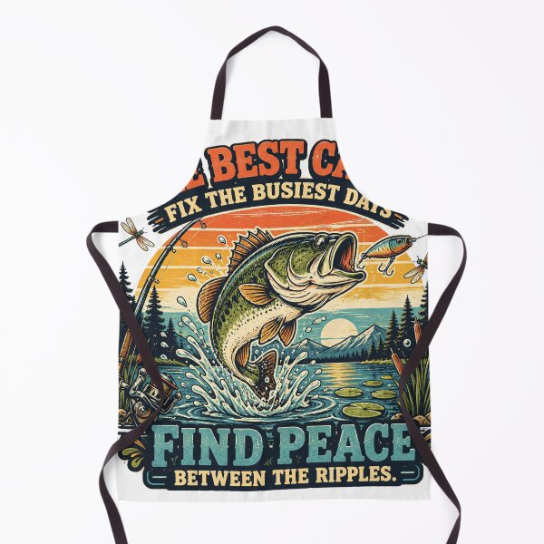 Item preview, The Best Casts Fix the Busiest Days Find Peace Between the Ripples Fishing T-Shirt | Vintage Bass Fishing Gift designed and sold by Rx Graphic Studio.