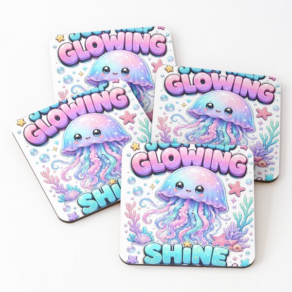 Item preview, Cute Glowing Jellyfish Kawaii Sticker designed and sold by M.Store.
