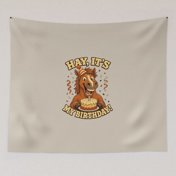 Item preview, Hay, It’s My Birthday! Funny Horse Party Design designed and sold by Kolibra.