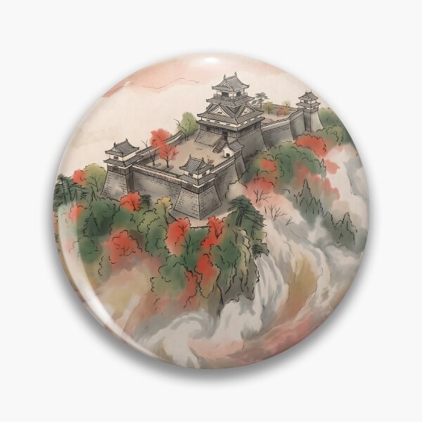 Item preview, Sumi-e Floating Sky Castle Sea of Clouds designed and sold by conohitoAI-ArtGallery.