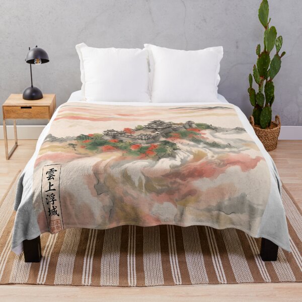Item preview, Sumi-e Floating Sky Castle Sea of Clouds designed and sold by conohitoAI-ArtGallery.