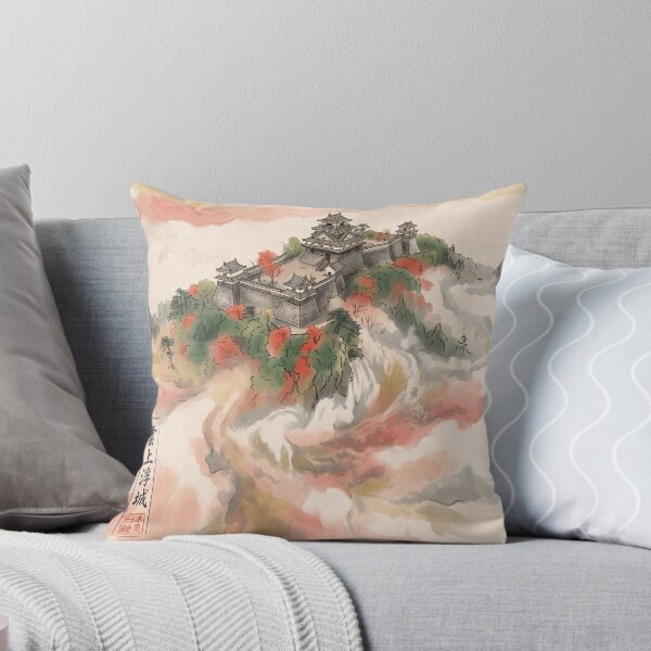 Item preview, Sumi-e Floating Sky Castle Sea of Clouds designed and sold by conohitoAI-ArtGallery.