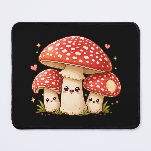 Item preview, Happy Kawaii Mushroom Family designed and sold by 63Hotpeppers.