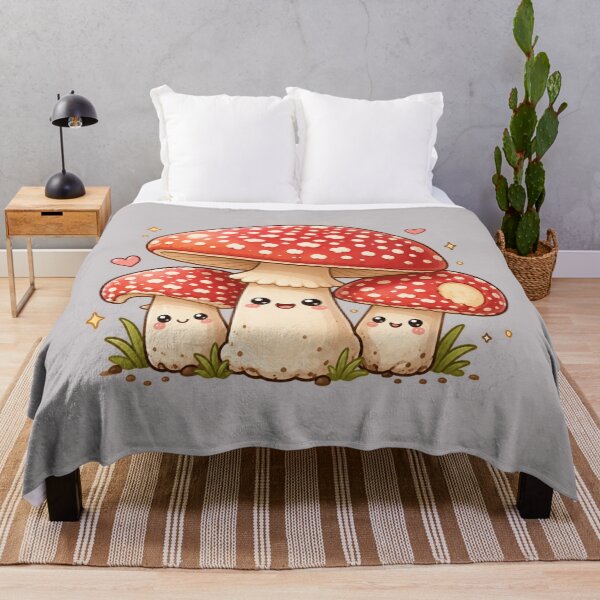 Item preview, Happy Kawaii Mushroom Family designed and sold by 63Hotpeppers.