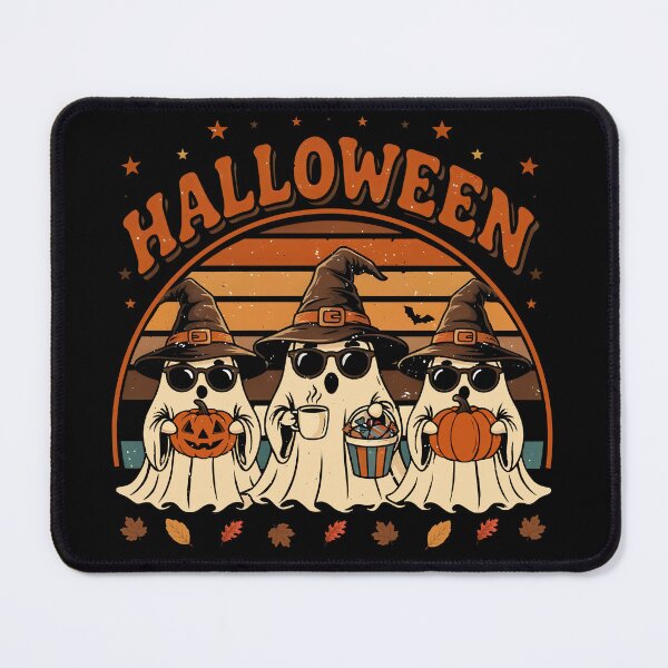 Item preview, Halloween Ghost Squad Vintage Retro Shirt – Cute Ghosts with Pumpkins, Candy & Coffee, Spooky Fall Halloween Design designed and sold by fawzimorsy.