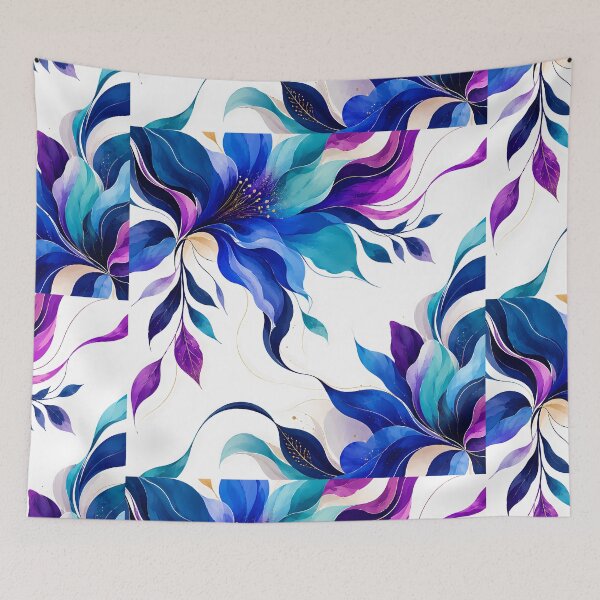 Item preview, Aurora Bloom – Abstract Floral Waves designed and sold by Genesis-Ink.