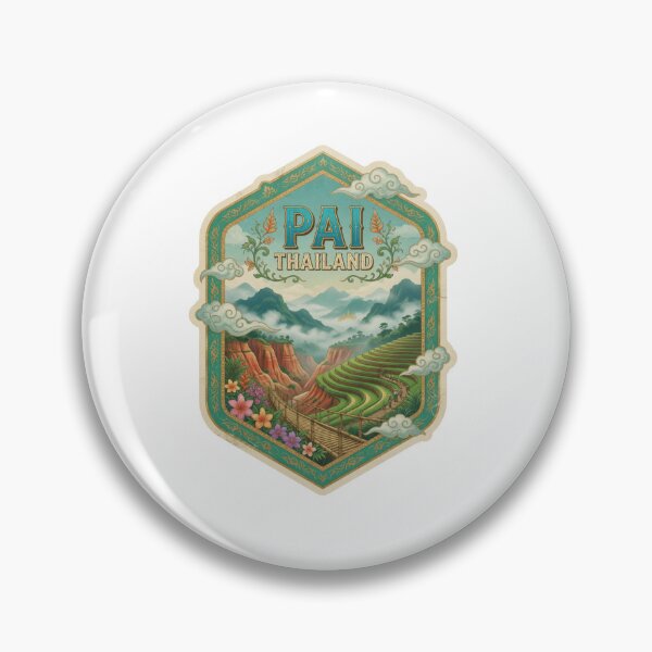 Item preview, Pai Thailand Mountain Escape Sticker designed and sold by Imaginarium of Chaos falcon88 .