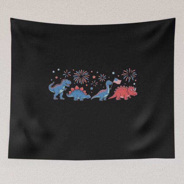 Item preview, Cute Dinosaur American Flag Fireworks designed and sold by Gbriel3.