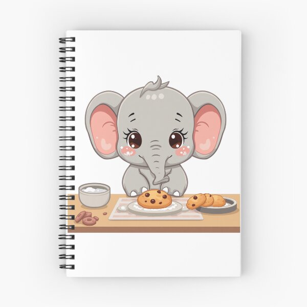 Item preview, An Adorable Elephant - Baking Cookies, Pastel Color Sticker designed and sold by DigitfanStudio.