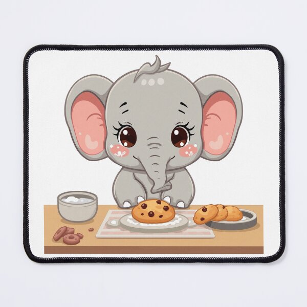 Item preview, An Adorable Elephant - Baking Cookies, Pastel Color Sticker designed and sold by DigitfanStudio.