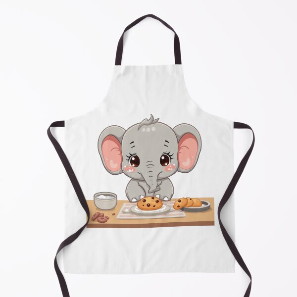 Item preview, An Adorable Elephant - Baking Cookies, Pastel Color Sticker designed and sold by DigitfanStudio.
