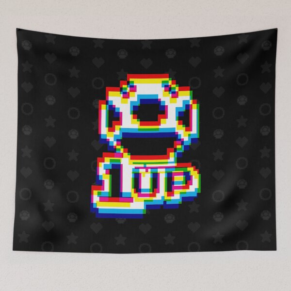Item preview, 1up Mushroom Negative Glitch designed and sold by animinimal.