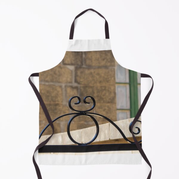 Item preview, Decorative Wrought Iron Gate With Scrollwork Against Stone Wall And Green Window designed and sold by Nmallia.