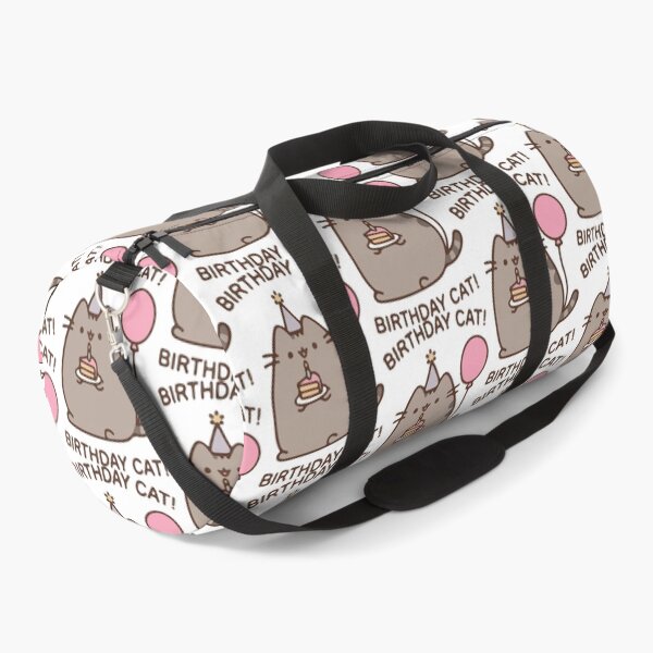 Item preview, Cute Birthday Cat with Cake and Balloon Kawaii Sticker designed and sold by daenarys123.