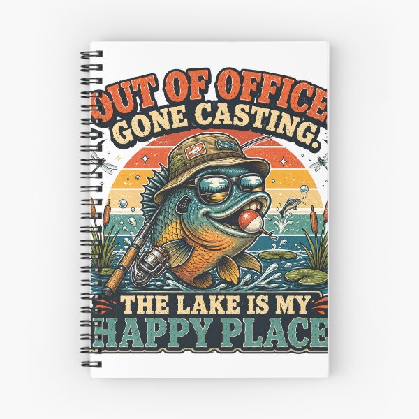 Item preview, Out of Office Gone Casting The Lake Is My Happy Place Funny Fishing T-Shirt | Vintage Angler Gift designed and sold by Rx Graphic Studio.