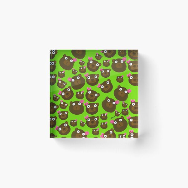 Item preview, Cute Kawaii Teddy Bears Apple Green Pattern designed and sold by giulyz.