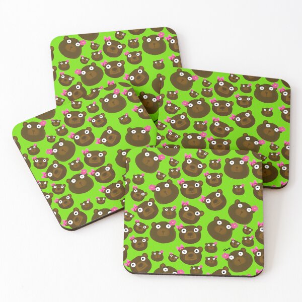 Item preview, Cute Kawaii Teddy Bears Apple Green Pattern designed and sold by giulyz.
