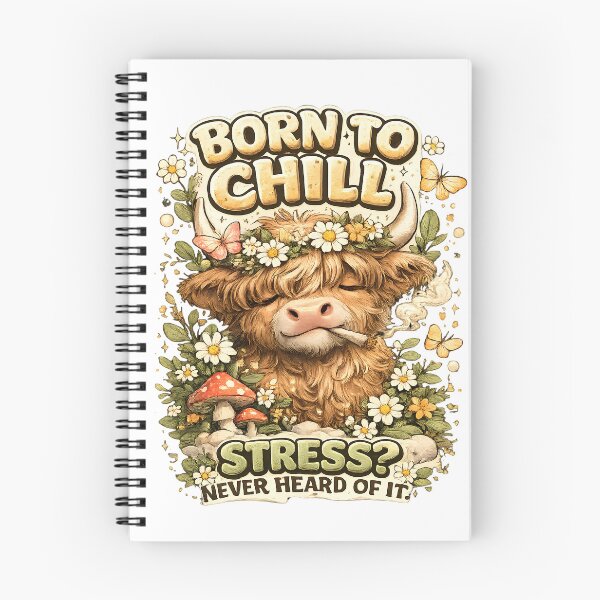 Item preview, Born to Chill Highland Cow Sticker designed and sold by M.Store.