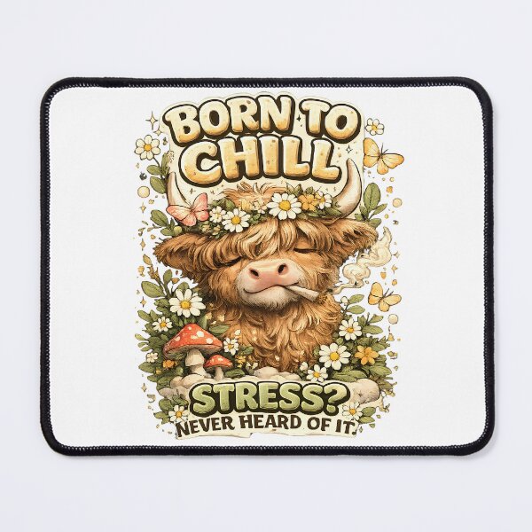 Item preview, Born to Chill Highland Cow Sticker designed and sold by M.Store.