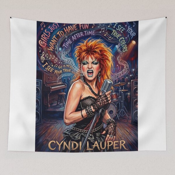 Item preview,  Cyndi Lauper  Hand-Drawn Retro Rock Poster  designed and sold by ARTROGAN.