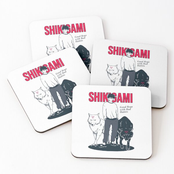 Item preview, Typographic Retro Text Boy Standing Between Twin Wolf Shikigami designed and sold by DeepBlueMeadow.