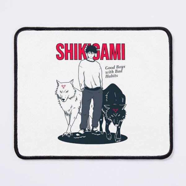 Item preview, Typographic Retro Text Boy Standing Between Twin Wolf Shikigami designed and sold by DeepBlueMeadow.