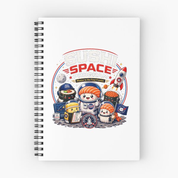 Item preview, Sushi Space Program – Cute Astronaut Sushi Crew designed and sold by Cloud Tide Studio.