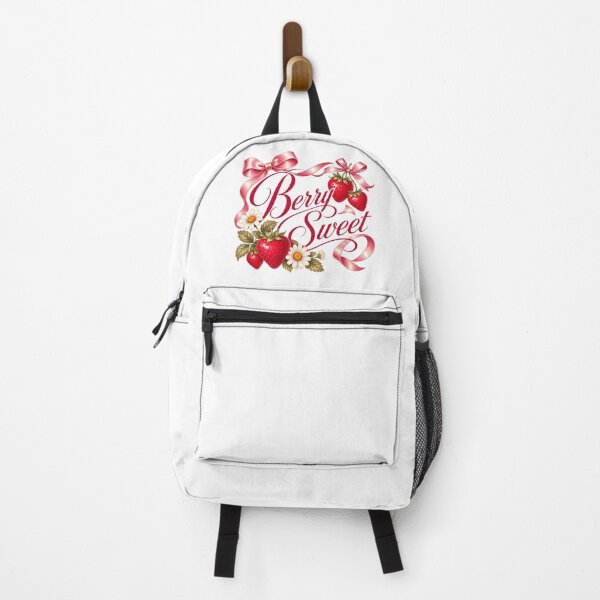 Item preview, Berry Sweet Strawberry & Daisy Illustration – Cute Aesthetic Art Print designed and sold by QuirkyCloud Designs.
