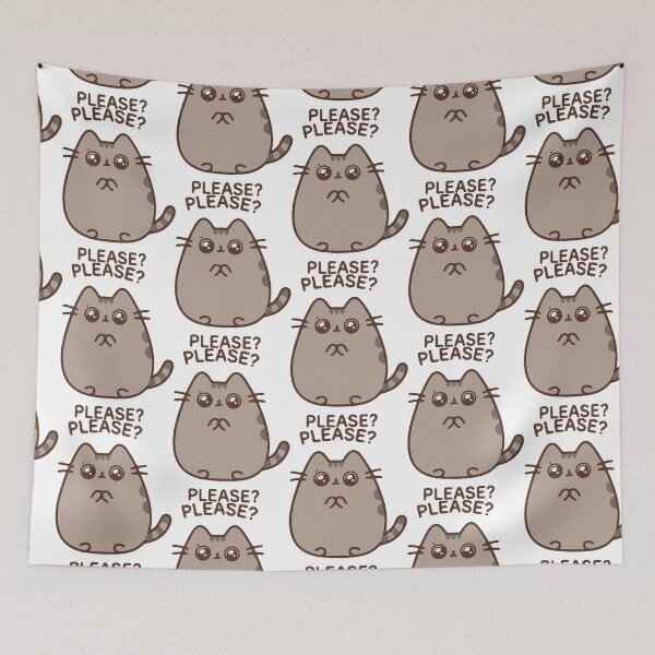 Item preview, Cute Begging Cat Big Eyes Please Kawaii Sticker designed and sold by daenarys123.