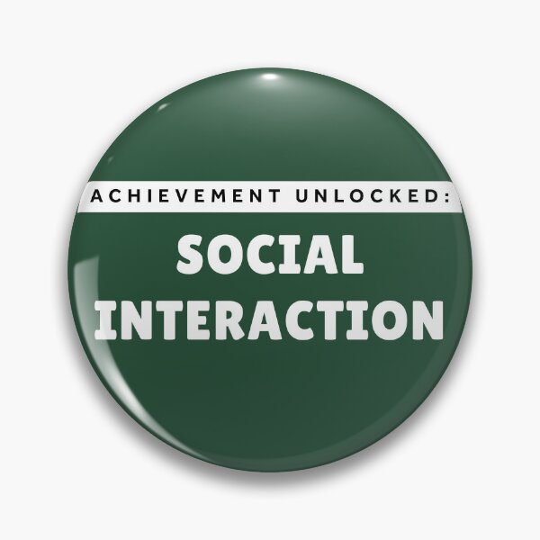 Item preview, Achievement Unlocked Social Interaction – Introvert Gaming Humor Gift (Dark Version) designed and sold by Hello Hobbies.